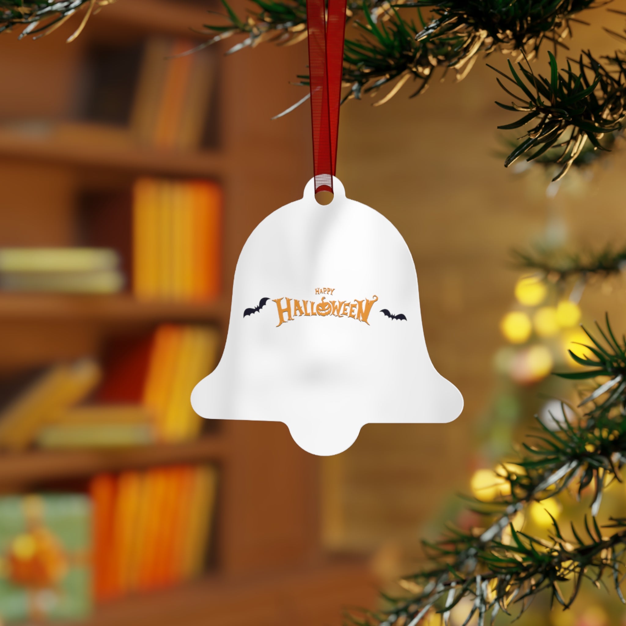 Halloween with Bats | Metal Ornaments